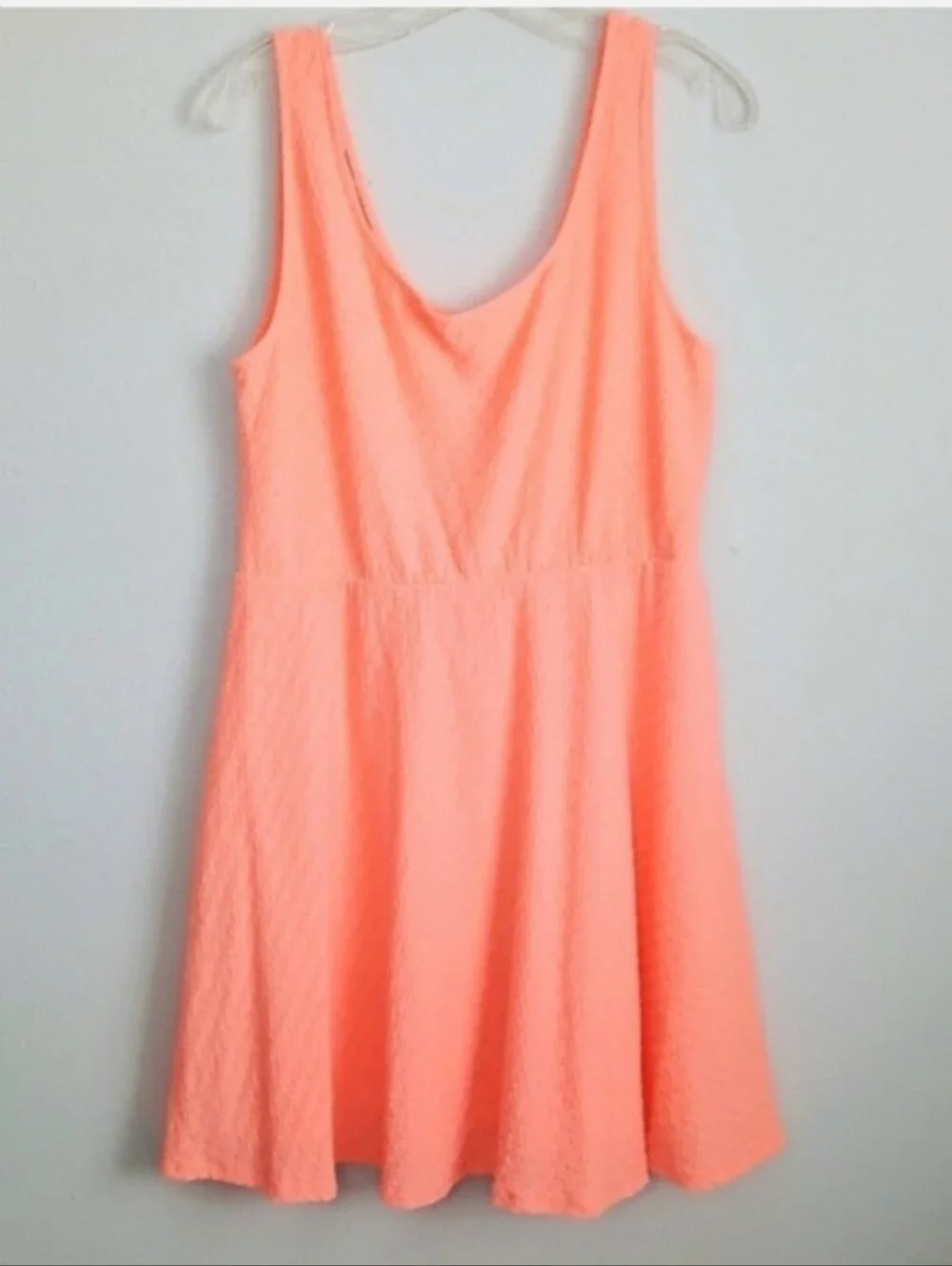 Mossimo Supply Co Sleeveless Textured Dress Neon Orange Size XL